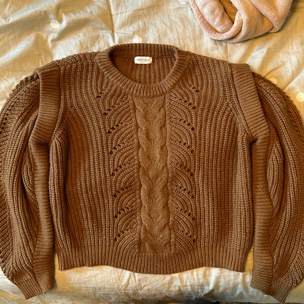 Vestique knit sweater